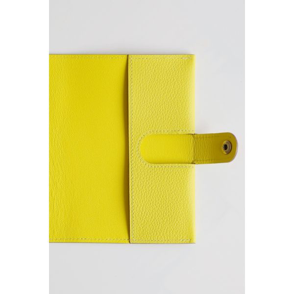HERM R.M.S Passport Holder in Lime Evercolor Calfskin