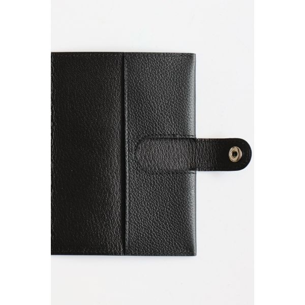 HERM R.M.S Passport Holder in Black Evercolor Calfskin