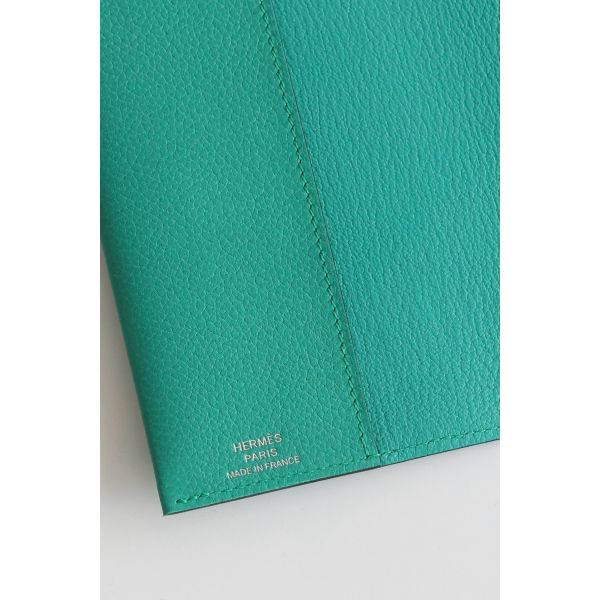 HERM R.M.S Passport Holder in Vert Verone Evercolor Calfskin