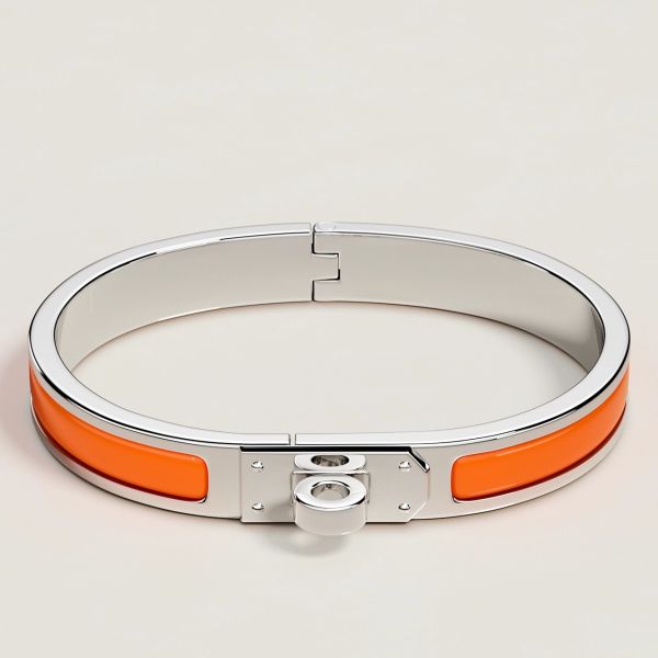 HERM Orange Mini Clic Kelly Bracelet