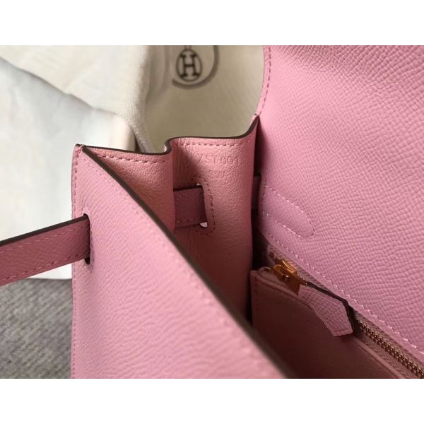 HERM Kelly 28cm Bag In Mauve Sylvestre Epsom Leather GHW