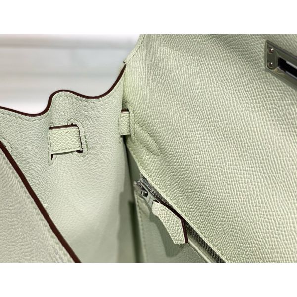 HERM Kelly 28cm Bag In Vert Fizz Epsom Leather PHW