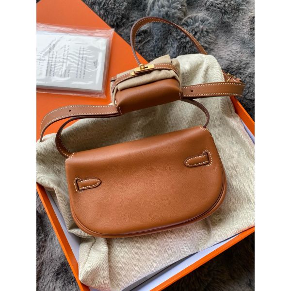 Herm√®s Kelly Moove Handmade Bag in Gold Swift Calfskin