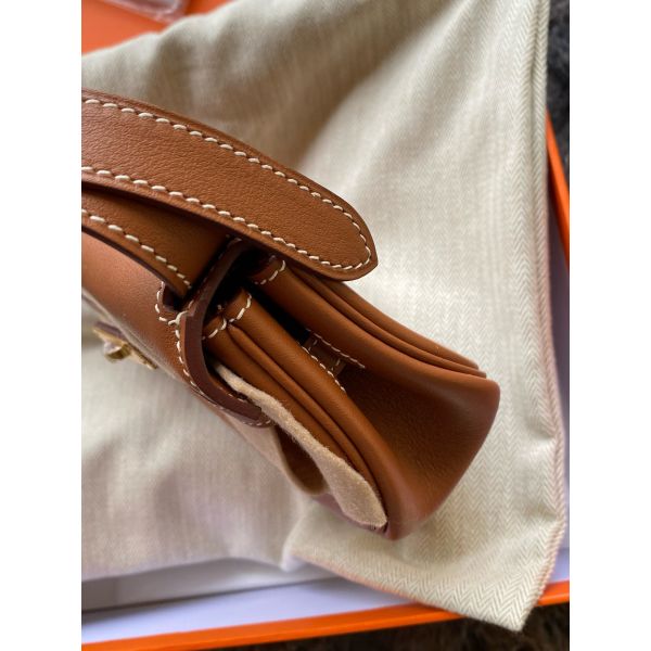 Herm√®s Kelly Moove Handmade Bag in Gold Swift Calfskin