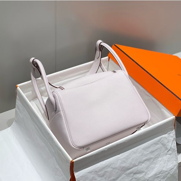 HERM Lindy 26cm Bag in Mauve Pale Clemence Leather