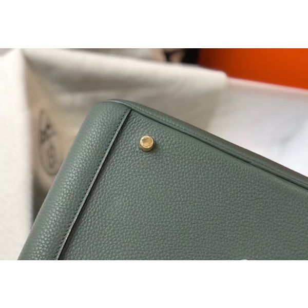 HERM Lindy 26cm Bag In Vert Amande Clemence Leather GHW