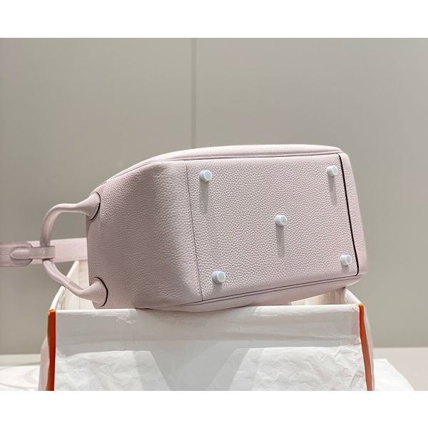 HERM Lindy 30cm Bag In Mauve Pale Clemence Leather PHW