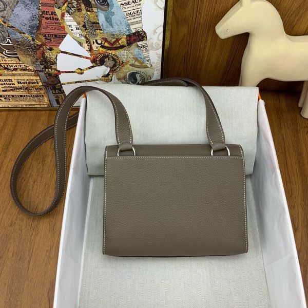HERM Sac a Depeches 21 Bag in Taupe Clemence Leather