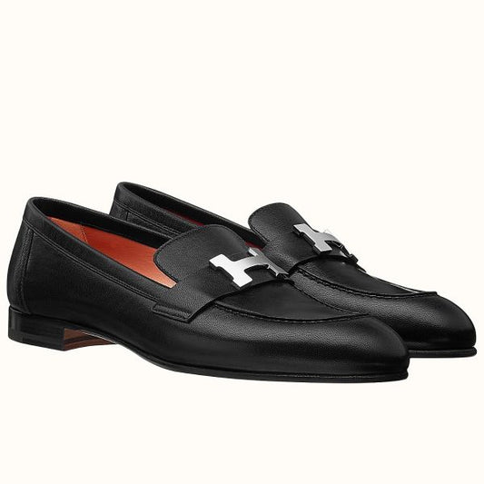 HERM Paris Loafers In Black Goatskin