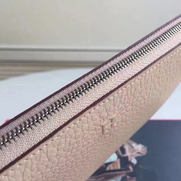 HERM Grey Clemence Azap Zipped Wallet