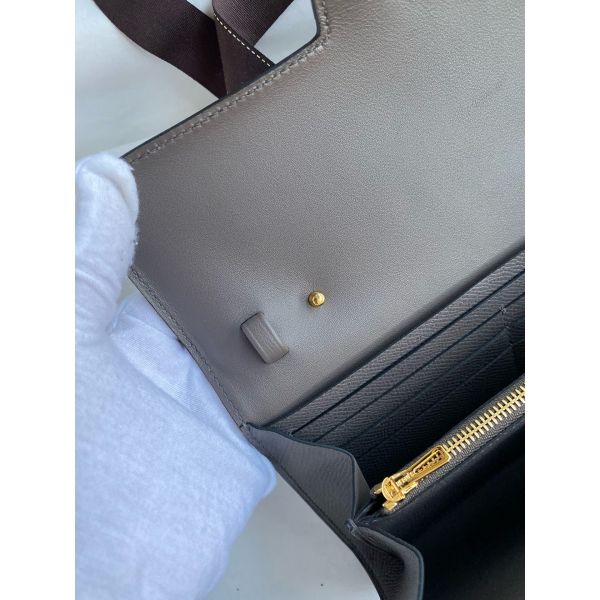 HERM Constance To Go Wallet in Etain Epsom Calfskin