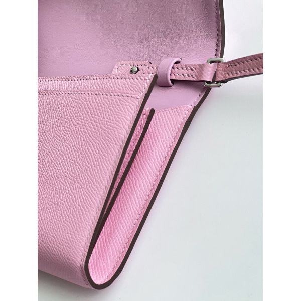 HERM Constance To Go Wallet in Mauve Sylvestre Epsom Calfskin