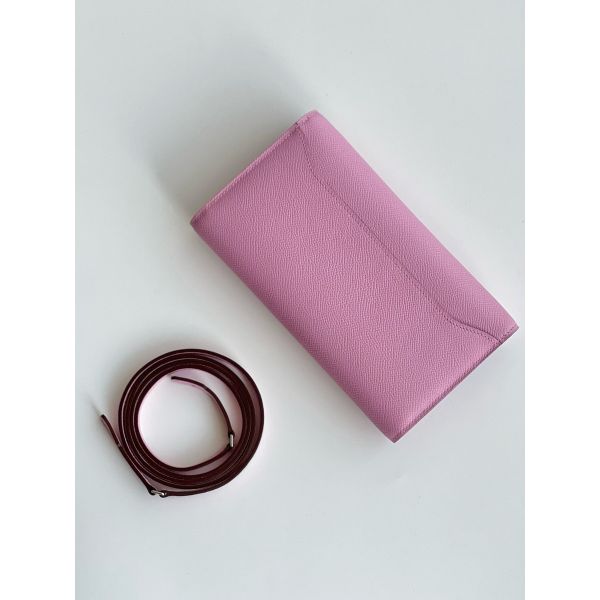 HERM Constance To Go Wallet in Mauve Sylvestre Epsom Calfskin