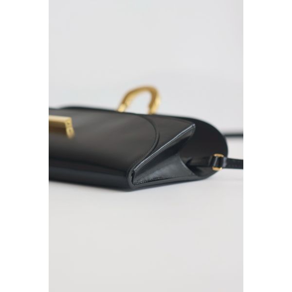 HERM Maillon To Go Wallet in Black Box Calfskin