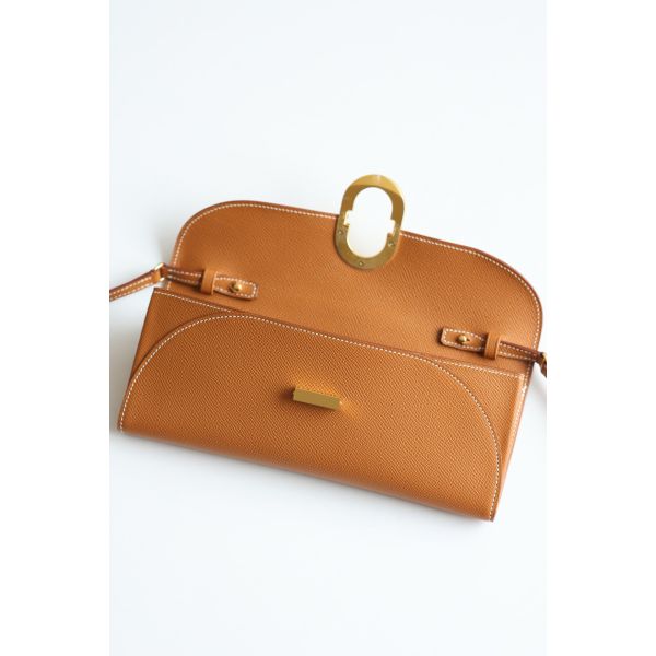 HERM Maillon To Go Wallet in Gold Epsom Calfskin