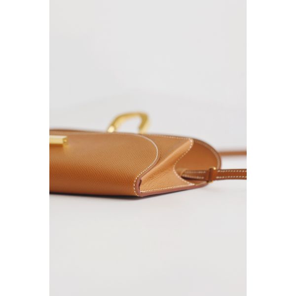 HERM Maillon To Go Wallet in Gold Epsom Calfskin