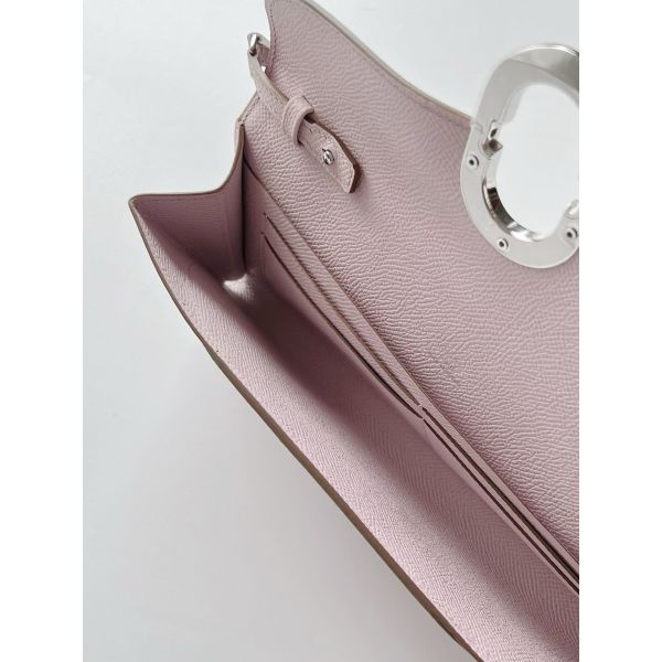 HERM Maillon To Go Wallet in Mauve Pale Epsom Calfskin