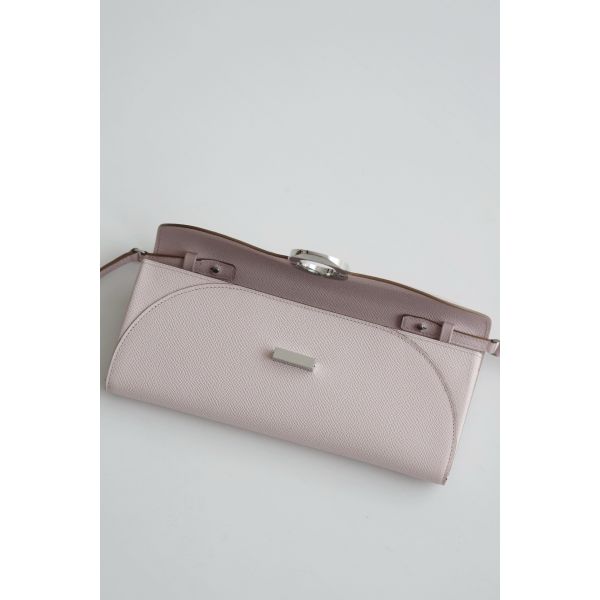 HERM Maillon To Go Wallet in Mauve Pale Epsom Calfskin
