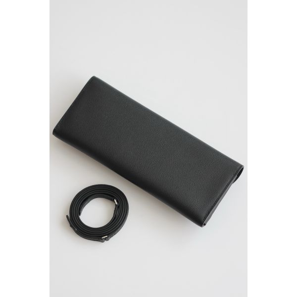 HERM Maillon To Go Wallet in Black Epsom Calfskin