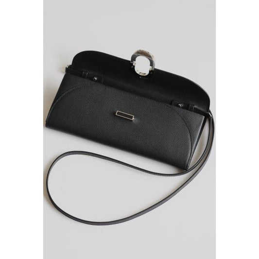 HERM Maillon To Go Wallet in Noir Epsom Calfskin