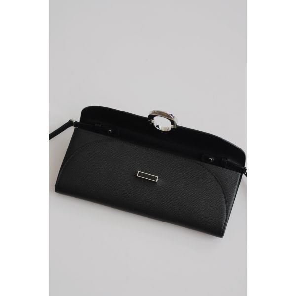 HERM Maillon To Go Wallet in Noir Epsom Calfskin