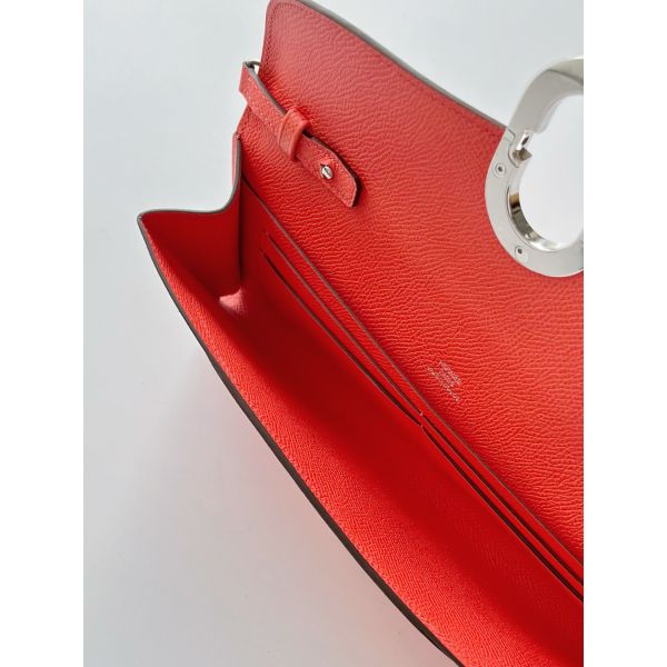 HERM Maillon To Go Wallet in Rose Jaipur Epsom Calfskin