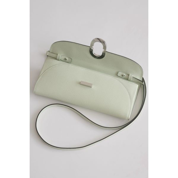 HERM Maillon To Go Wallet in Vert Fizz Epsom Calfskin