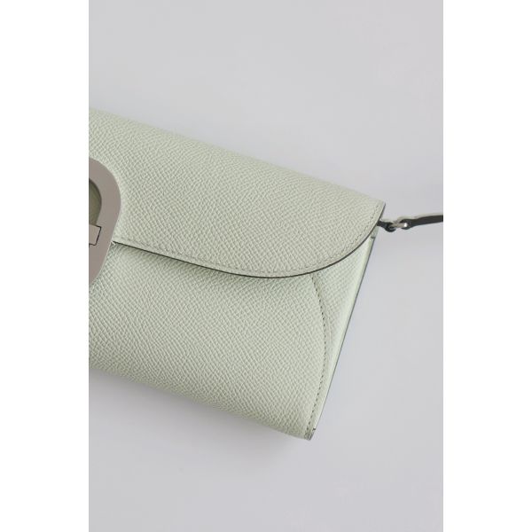 HERM Maillon To Go Wallet in Vert Fizz Epsom Calfskin