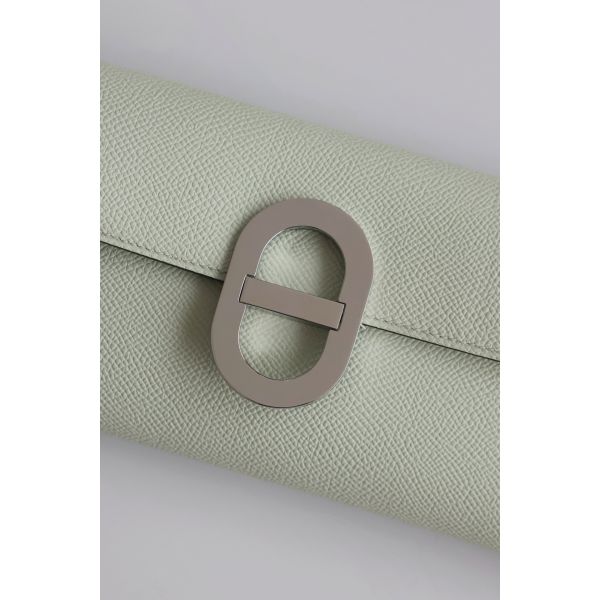 HERM Maillon To Go Wallet in Vert Fizz Epsom Calfskin