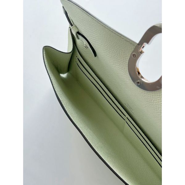 HERM Maillon To Go Wallet in Vert Fizz Epsom Calfskin