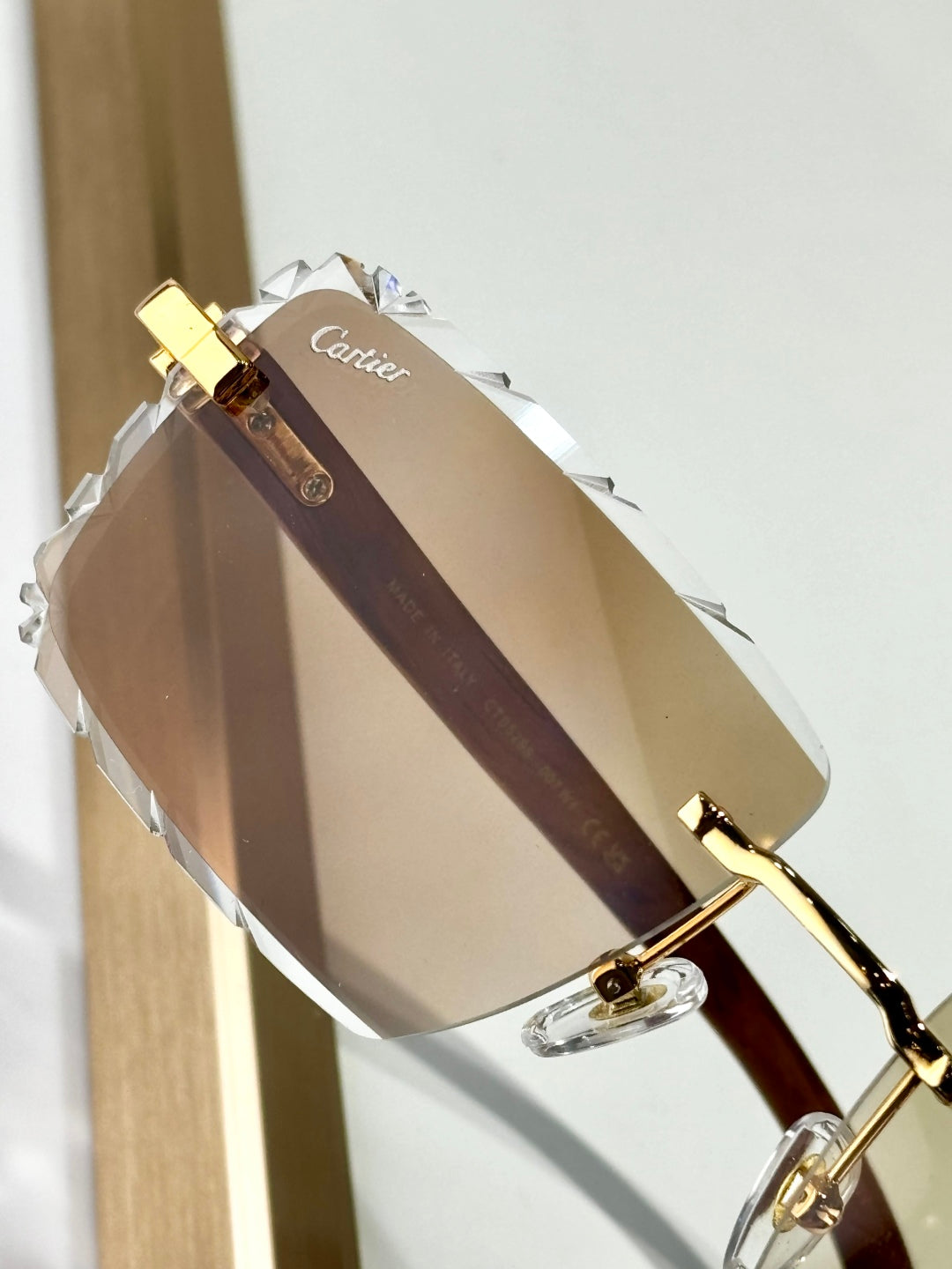 C DE PHOTOCHROMIC LENSES RECTANGULAR FRAME SUNGLASSES 556093 IN METAL