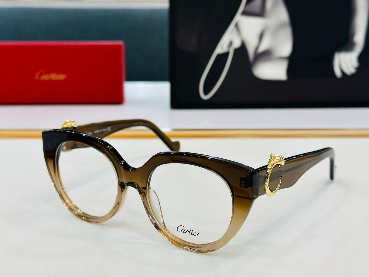 PANTHÈRE ROUND FRAME SUNGLASSES 578200 IN ACETATE