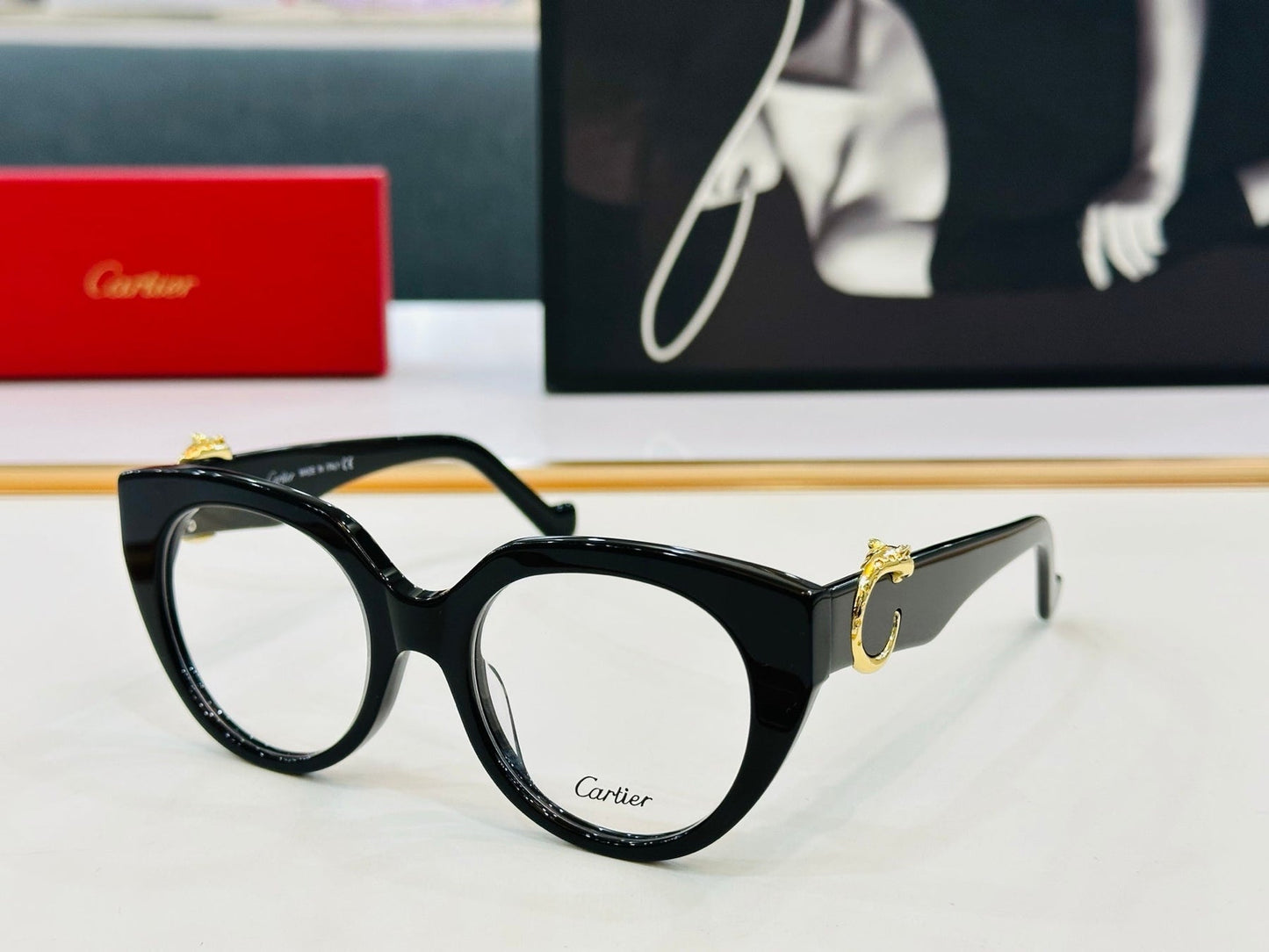 PANTHÈRE ROUND FRAME SUNGLASSES 578200 IN ACETATE