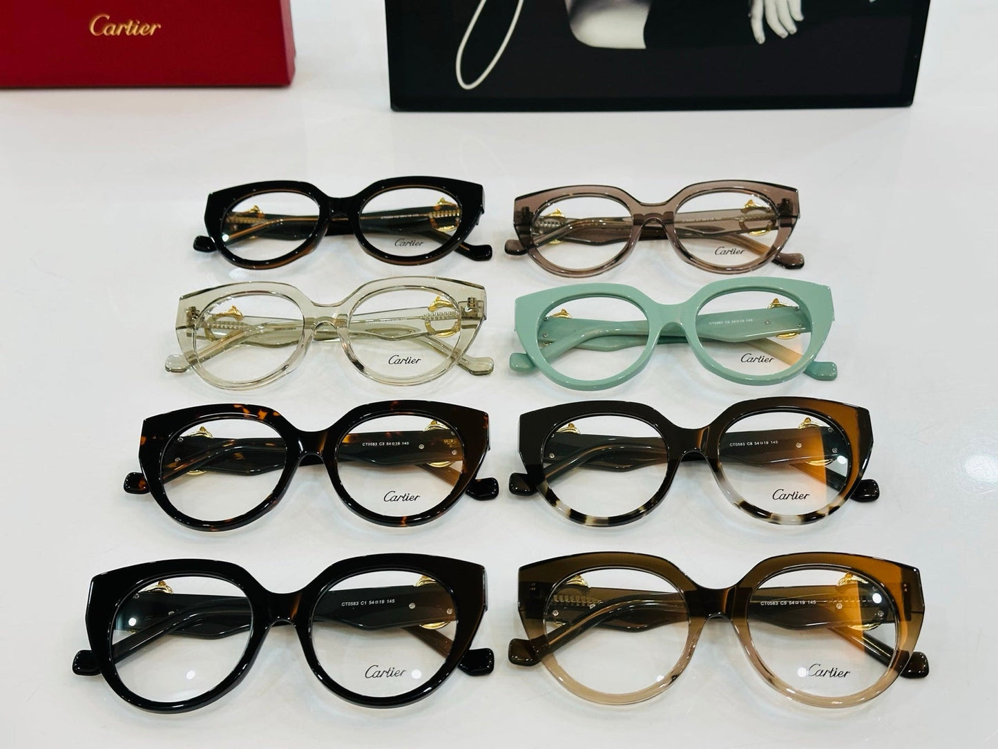 PANTHÈRE ROUND FRAME SUNGLASSES 578200 IN ACETATE