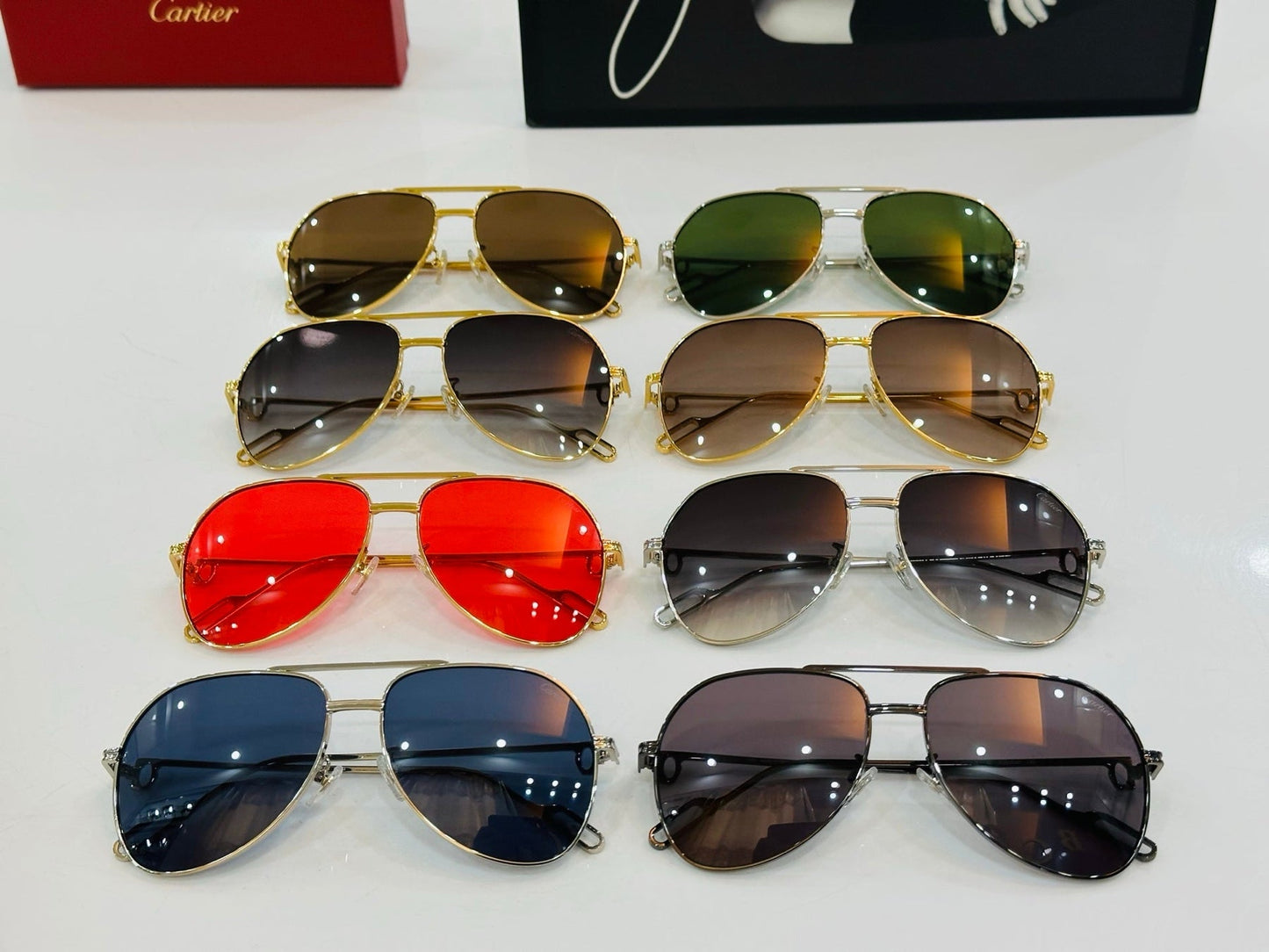 C DE AVIATOR FRAME SUNGLASSES CT0110S IN METAL