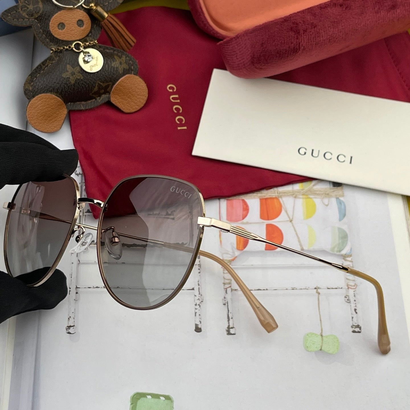 ROUND FRAME SUNGLASSES G1241 IN METAL