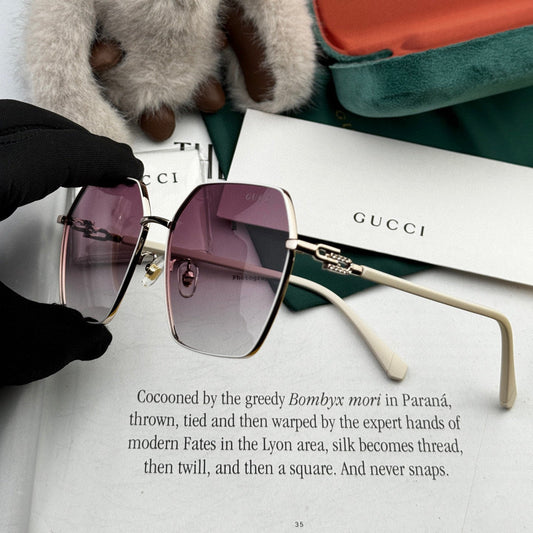 OVERSIZED SQUARE FRAME SUNGLASSES G1639 IN METAL