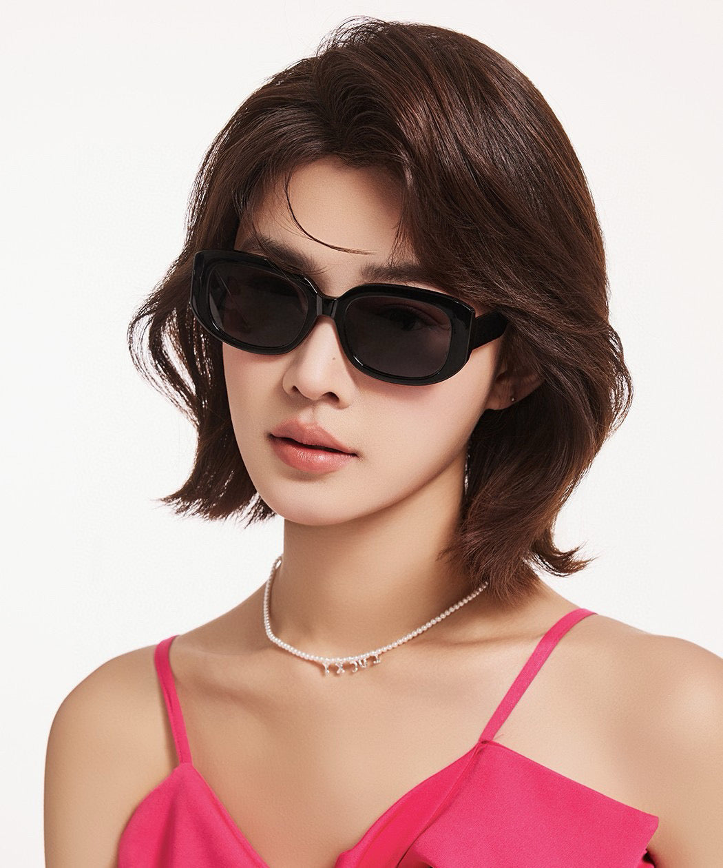 RECTANGULAR FRAME SUNGLASSES G0320 IN ACETATE