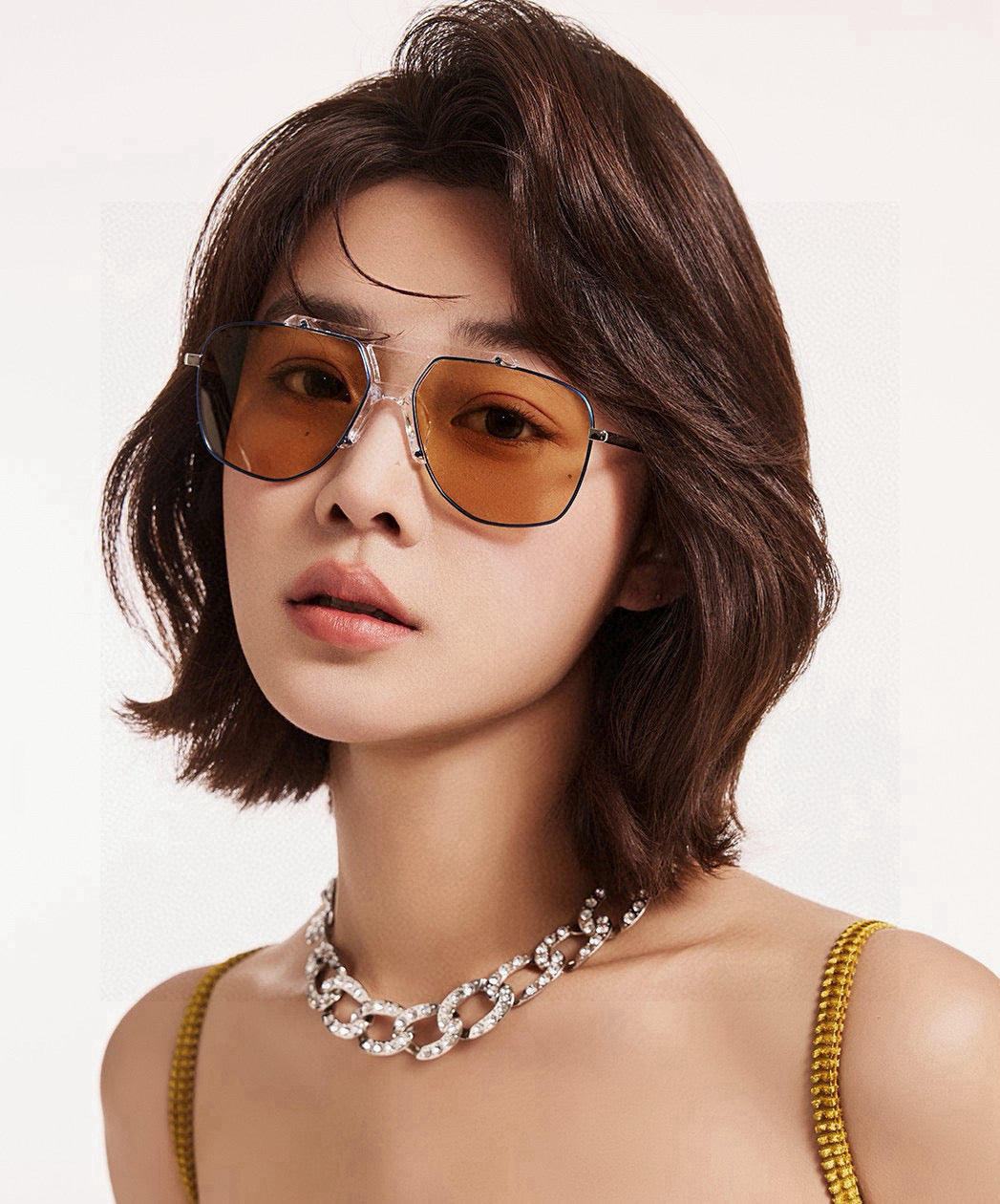 LOW NOSE BRIDGE FIT SUNGLASSES G9314 IN METAL AND ACETATE