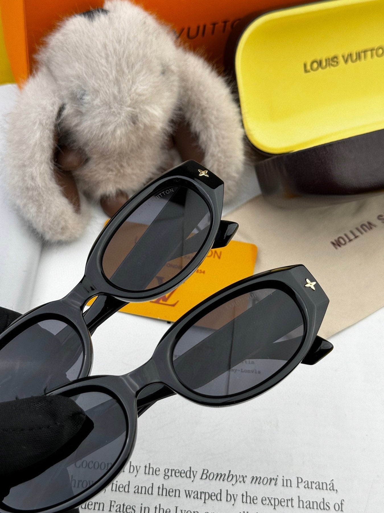 CAT EYE SUNGLASSES L1335 IN BLACK ACETATE