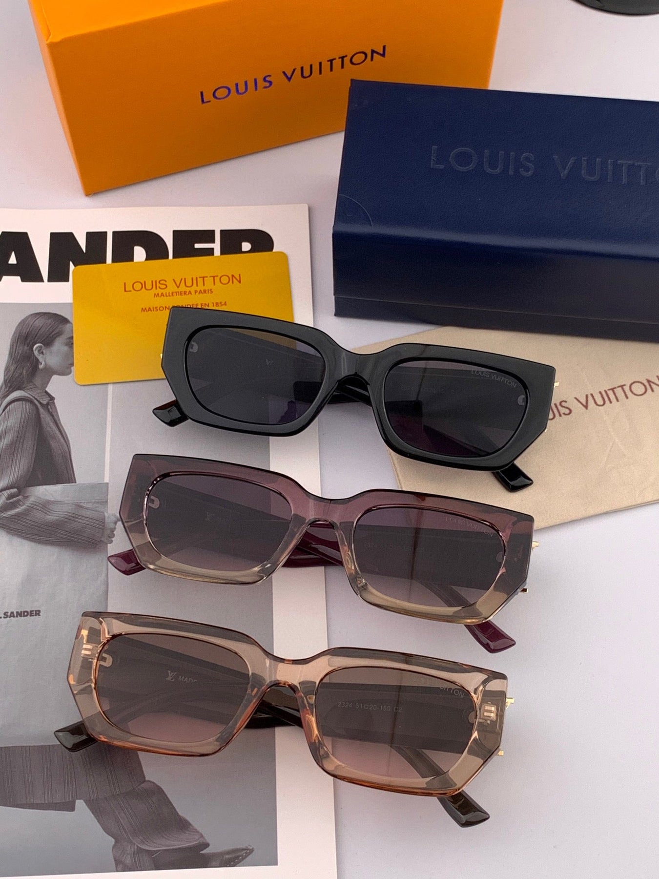 RECTANGLE SUNGLASSES L4232 IN ACETATE