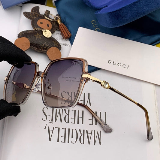 OVERSIZED SQUARE FRAME SUNGLASSES G1307 IN ACETATE AND METAL