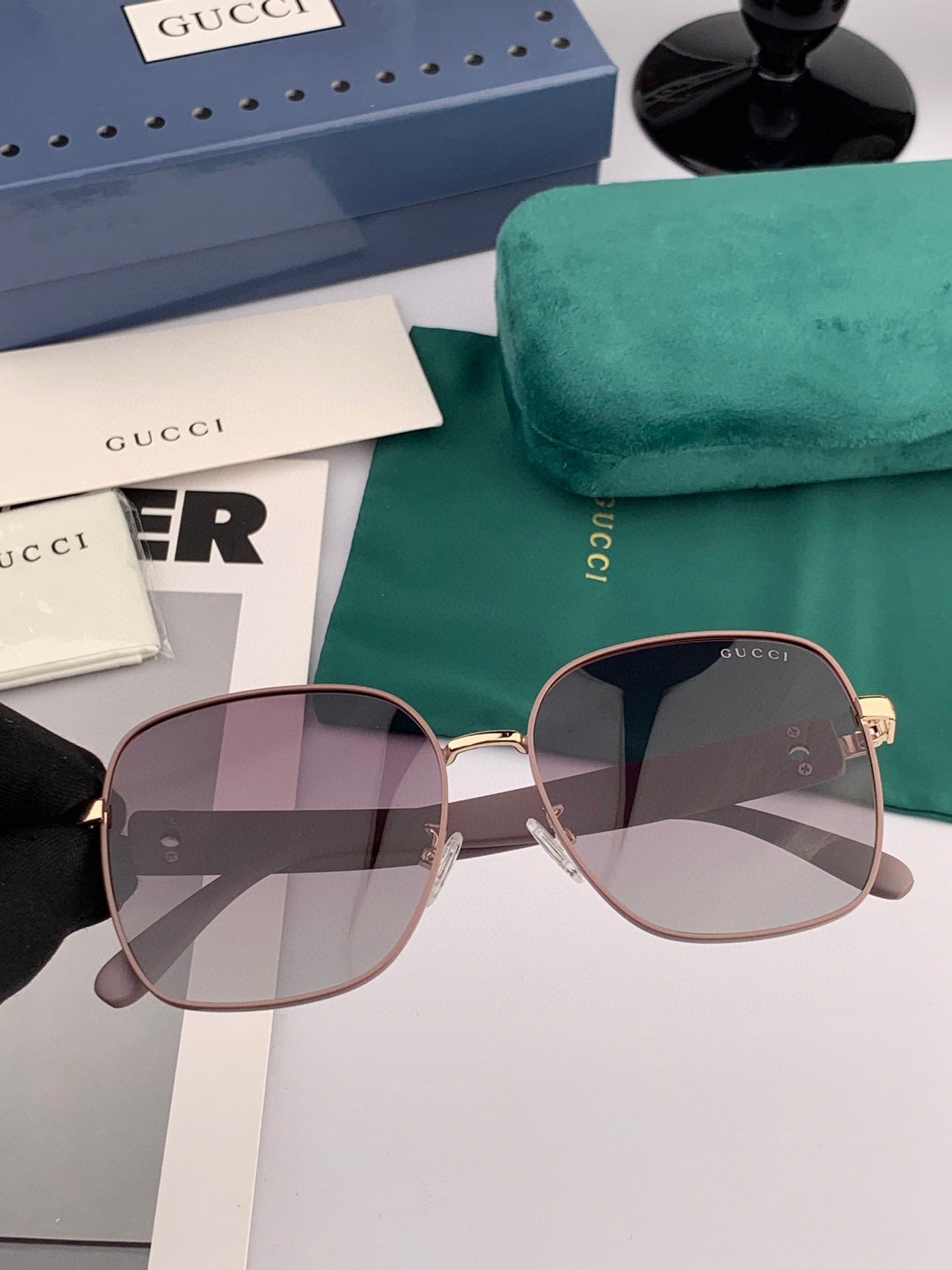 OVERSIZED SQUARE FRAME SUNGLASSES G9388 IN METAL