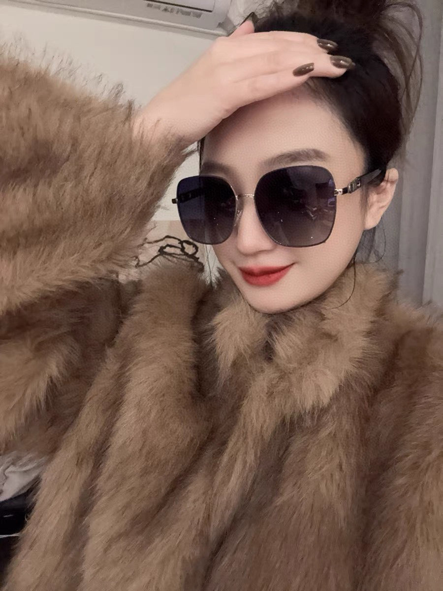 OVERSIZED SQUARE FRAME SUNGLASSES G9388 IN METAL