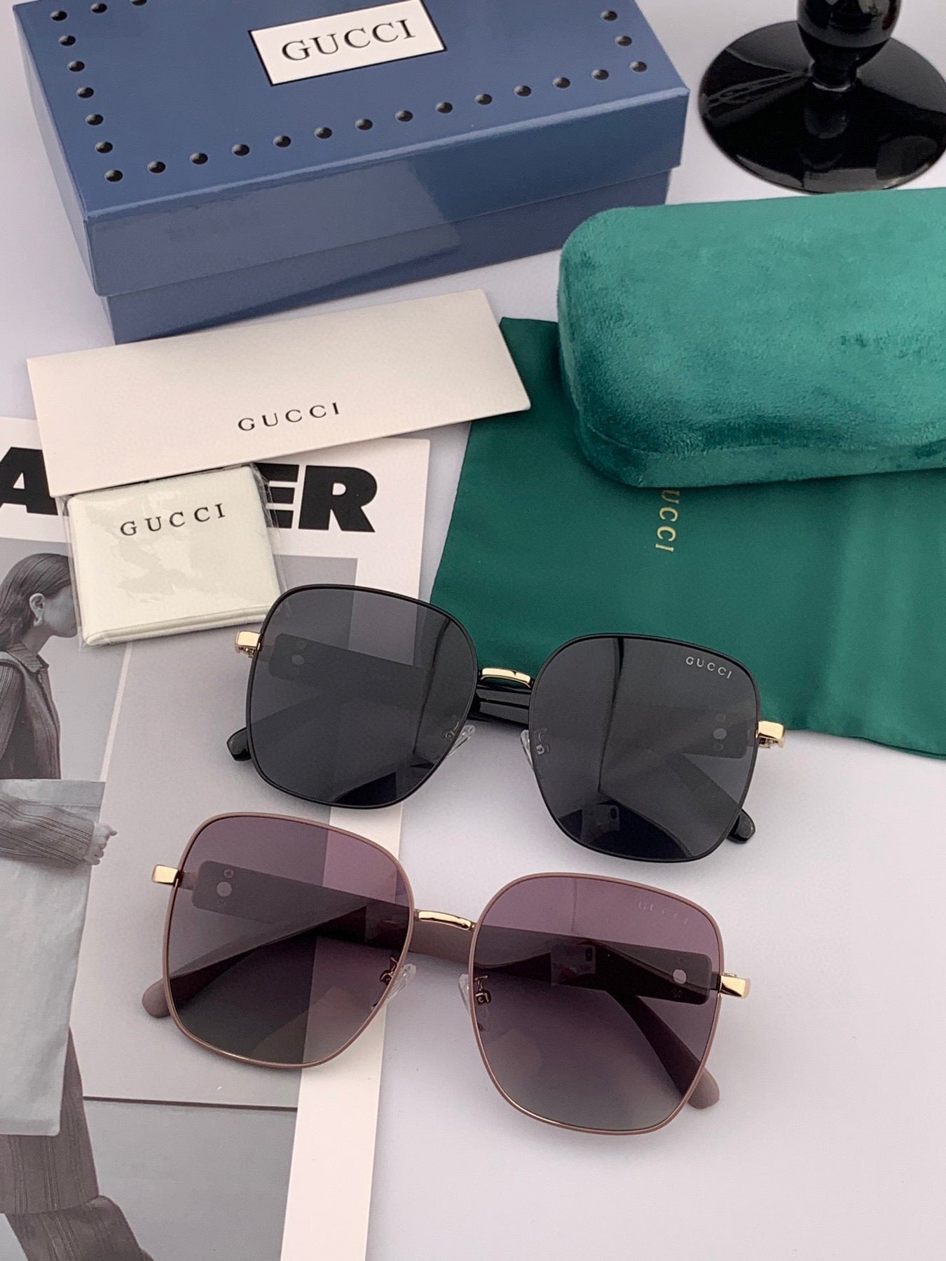 OVERSIZED SQUARE FRAME SUNGLASSES G9388 IN METAL