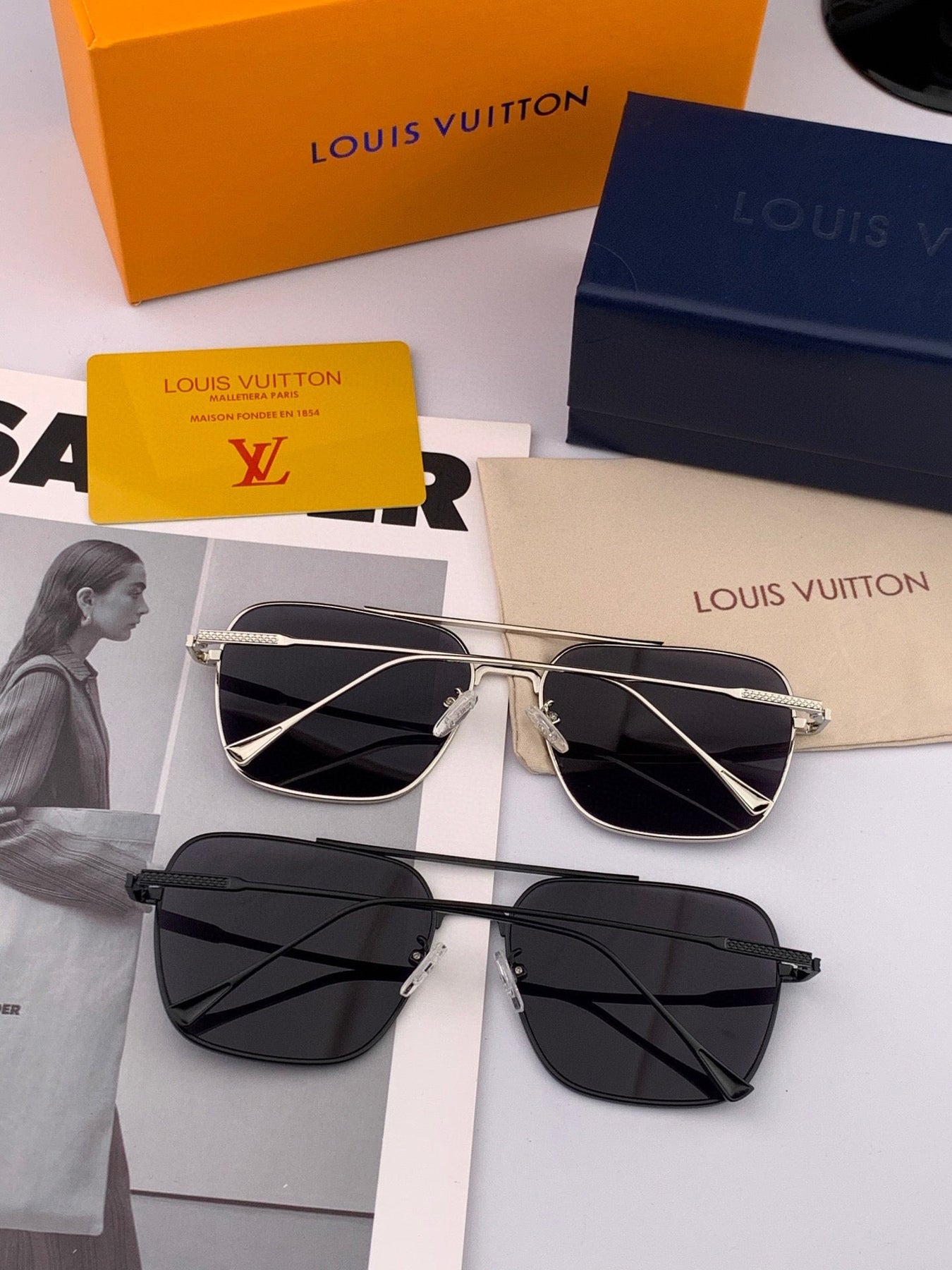 CAT EYE SUNGLASSES L1805 IN METAL GREY LENSES