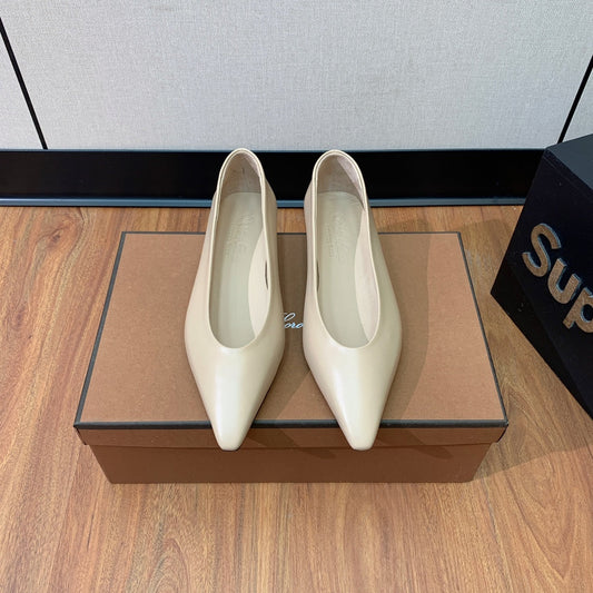 LP REBECCA BALLERINAS CREAM CALFSKIN