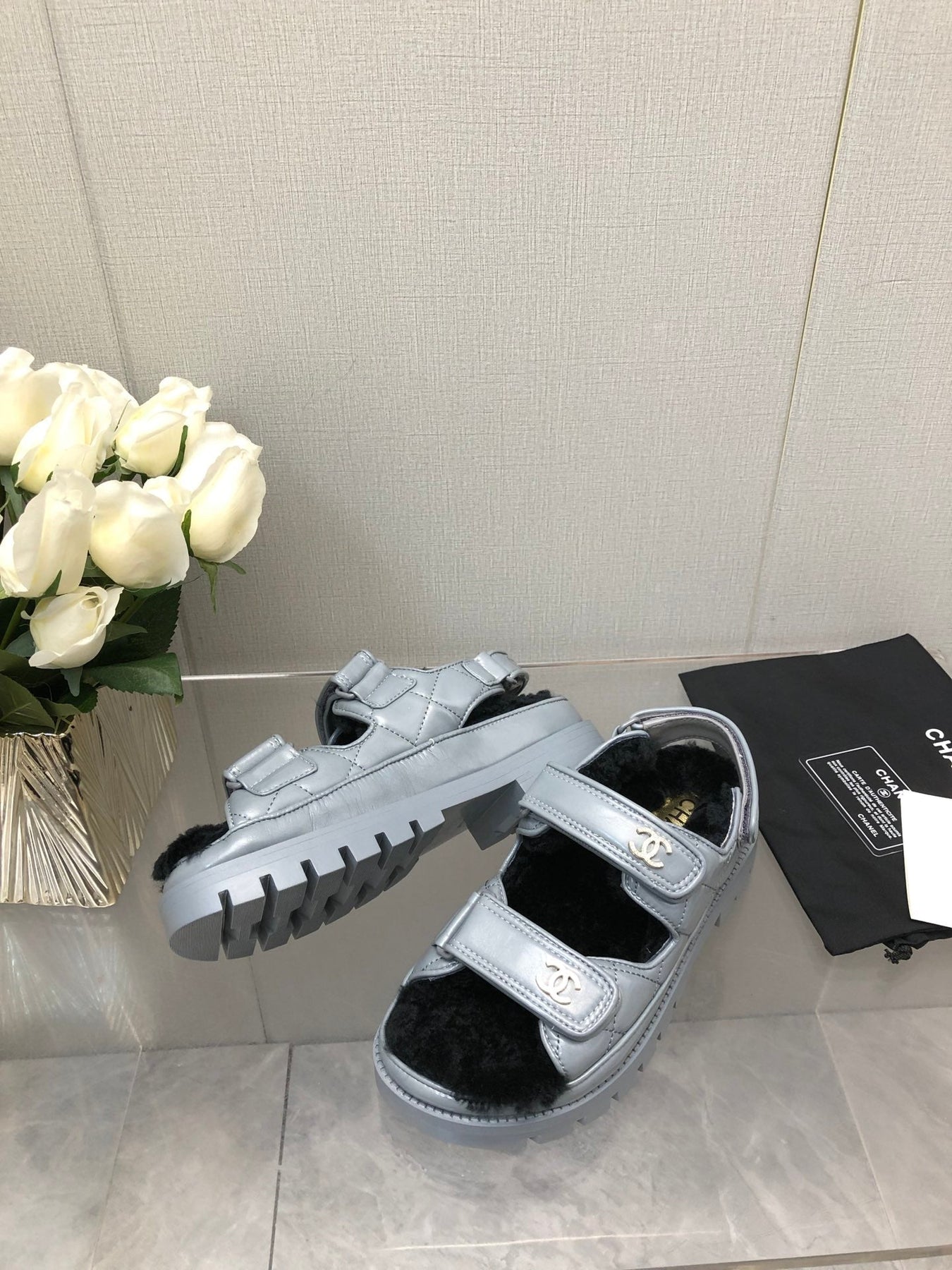 DAD SANDAL SAPHIRE BLUE LAMBSKIN