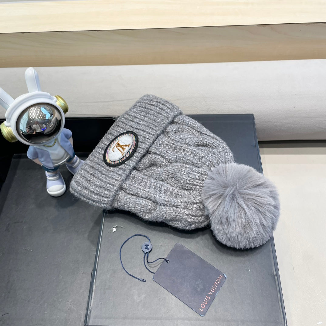 BEANIE HAT IN GRAY WOOL 433485