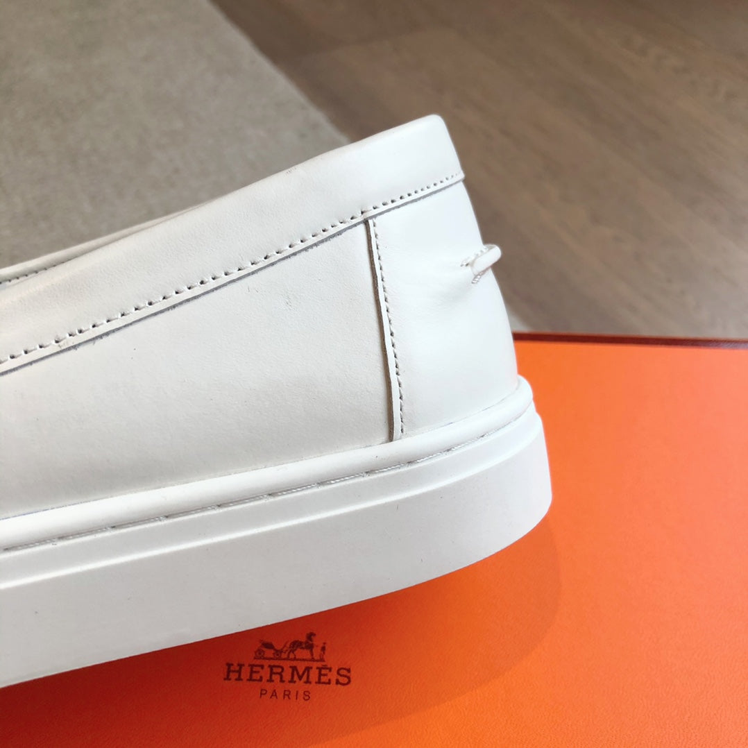 IKE SLIP-ON SNEAKER WHITE CALFSKIN
